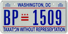 Plate no. BP-1509, issued c.Sept. 2002