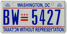 Plate no. BW-5427, issued c.Nov. 2003