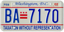 Plate no. BA-7170, issued Feb. 2001