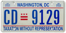 Plate no. CD-9129, issued c.Feb. 2005