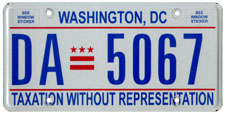 2000 Passenger plate no. DA-5067