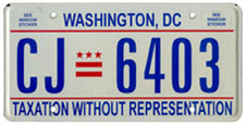 Plate no. CJ-6403, issued c.Nov. 2005