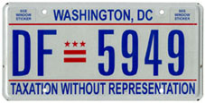 Plate no. DF-5949, issued c.April 2009