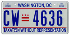 Plate no. CW-4636, issued c.Aug. 2007