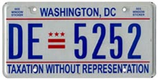 Plate no. DE-5252, issued c.Dec. 2008