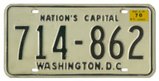1968 (exp. 3-31-69) Passenger plate no. 714-862 validated for 1969 (exp. 3-31-70)