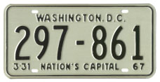 1966 (exp. 3-31-1967) Passenger plate no. 297-861