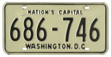 1968 (exp. 3-31-69) Passenger plate no. 686-746
