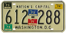 1968 baseplate no. 612-288, which was revalidated throughout the entire six-year period during which this base was in use.