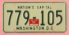 1968 plate no. 779-105 with 3-31-71 sticker