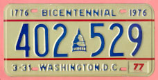 1974 plate no. 402-529 with 1977 sticker