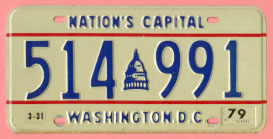 1978 plate no. 514-991 with 1979 sticker