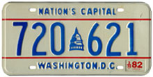 1981 general-issue passenger car plate no. 720-621