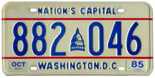 1984 general-issue passenger car plate no. 882-046