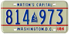 1978 Passenger plate no. 814-973 validated for 1983-84 (exp. 3-31-1984)