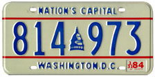 1983 general-issue passenger car plate no. 814-973