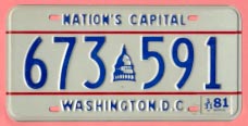 1978 plate no. 673-591 with 1981 sticker