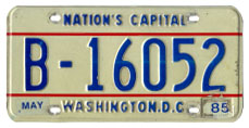 1978 Bus plate no. B-16052