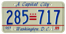 1984 base passenger plate no. 285-717