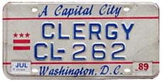 1984 base clergy plate no. CL-262