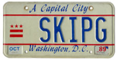 1984 base personalized plate no. SKIPG