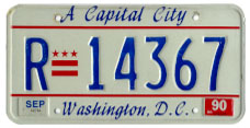 1984 base rental car plate no. R-14367