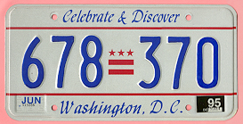 1991 plate no. 678-370 with Jun. 1995 stickers