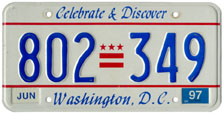 1991 Passenger plate no. 802-349 validated for 1996-1997 (exp. June 1997)