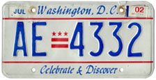 Plate no. AE-4332, issued c.Feb. 1998