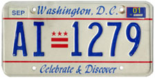 Plate no. AI-1279, issued Sept. 1998