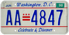 Plate no. AA-4847, issued June 1997