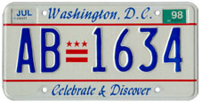 Plate no. AB-1634, issued July 1997