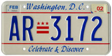 Plate no. AR-3172, issued Feb. 2000