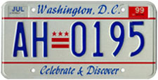 Plate no. AH-0195, issued July 1998