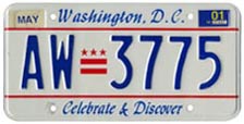 Plate no. AW-3775, issued May. 2000