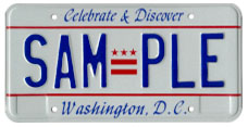 1991 base sample license plate