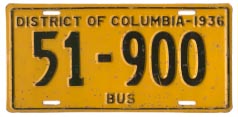 1936 Bus plate no. 51-900