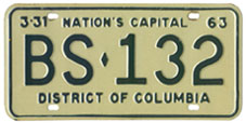 1962 Sightseeing Bus plate no. BS-132