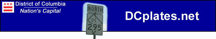 Site banner: License Plates of Washington, D.C.