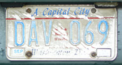 1984 Disabled American Veteran plate no. DAV-069