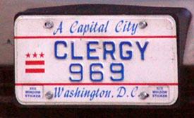 1984 base Clergy plate no. 969. Click here to return to the Clergy section of the Non-Passenger plates page.