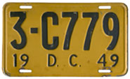 1949 Commercial plate no. 3-C779