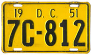 1951 Commercial plate no. 7C-812