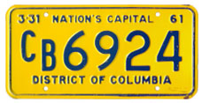 1960 Commercial (Truck) plate no. CB-6924
