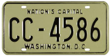 Natural 1968 style of 1965 Commercial (Truck) plate no. CC-4586