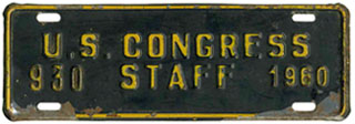1960 U.S. Congress Staff permit no. 930