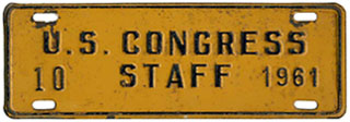 1961 U.S. Congress Staff permit no. 10