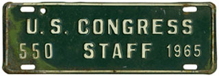 1965 U.S. Congress Staff permit no. 550