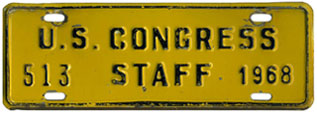 1968 U.S. Congress Staff permit no. 513