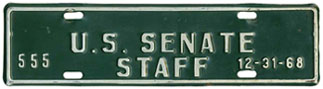 1968 U.S. Senate Staff permit no. 555
